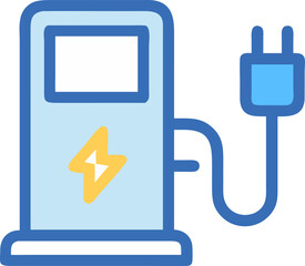 Clean and modern electric vehicle charging station sign with a clear power plug icon suitable for public use and informational signage