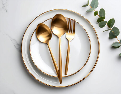 tablespoon and spoon on the plate