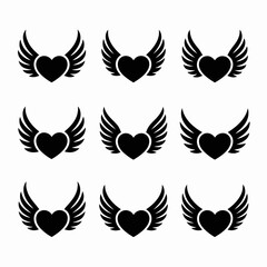  heart, wings, love, design, vector, graphic, illustration, symbol, romantic, blackandwhite, angel, passion, loveicon, wingedheart, emotion, vectorart, graphicdesign, romanticart, loveillustration, he