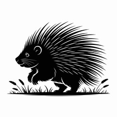  porcupine, animal, illustration, design, vector, graphic, wildlife, blackandwhite, nature, spines, forest, creature, wild, porcupineart, natureart, wildanimal, wildlifeart, vectorart, outdoors, natur