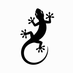 Obraz premium gecko, lizard, silhouette, reptile, design, vector, animal, nature, illustration, blackandwhite, wildlife, climbing, tail, graphic, animalart, vectorart, tropical, exotic, natureillustration, wildlife