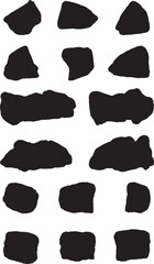 Set Of Rock Vector Silhouette