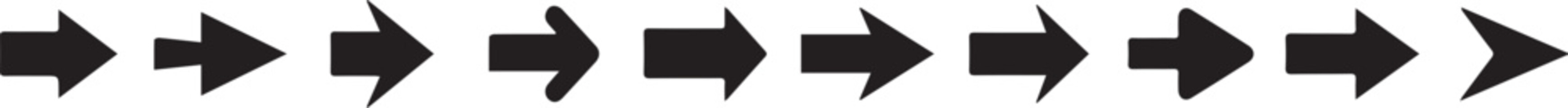 Arrow Icon Set – Vector Arrows Collection on White Background