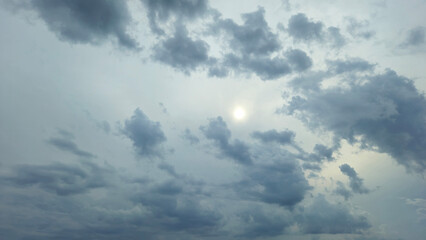 Dark clouds and sunlight in the sky