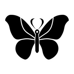 Minimalist Simple black butterfly icon