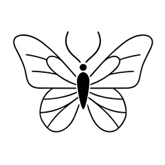 Minimalist Simple black butterfly icon