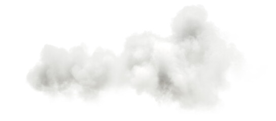 Calmness fluffy steam clouds on transparent backgrounds 3d illustration png