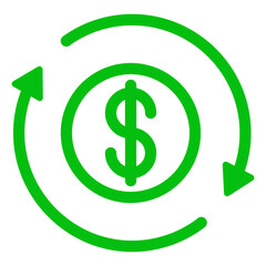 Currency money icon vector graphics illustration.
