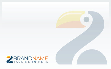 Pelican logo formed with simple and modern shape