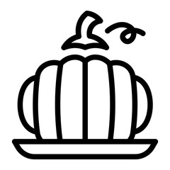 This Pumpkin icon is suitable for Autumn Season, etc.