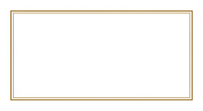 Empty white rectangle framed in gold and cream