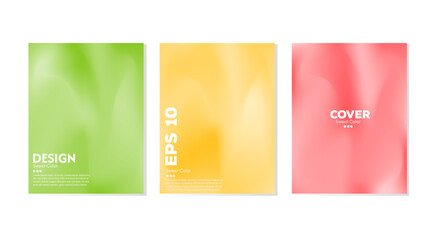 A collection of creative abstract backgrounds with soft, colorful wave textures. A combination of light and dark. Minimalist pastel color designs.