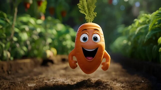 Happy carrots in the garden
