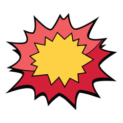 Dynamic comic book style explosion and speech bubble frames for graphic design projects