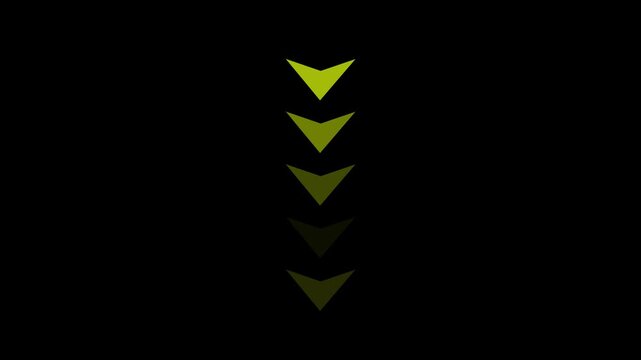 Animated Downward Scroll Symbol Directional Drop Arrow with Alpha Channel