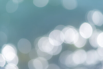 青い背景の玉ボケ