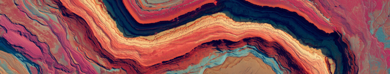 Fototapeta premium natural rock layers in red and orange canyon landscape.