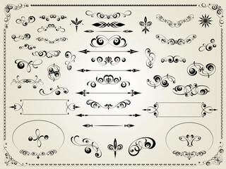 6468.eps  calligraphic design elements and page decoration