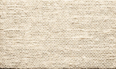 Tecido de linho natural creme claro, textura de fibra visível