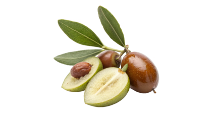 jojoba fruit isolated on transparent background 