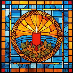chatbud22312_square_stained_glass_with_a_christmas_