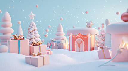 christmas gift box with gifts