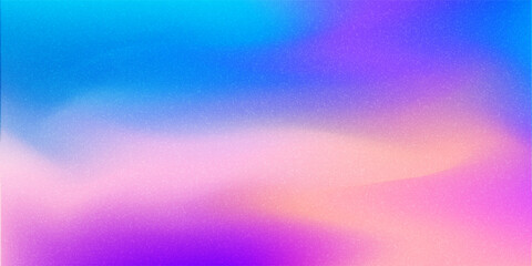 Blue Purple Gradient Abstract Background. Futuristic Light Elegant Blurred Gradient With Grainy Noise Texture Good For Illustration, Wallpaper, Banner, Website, Backdrop, Art, Pattern, Poster