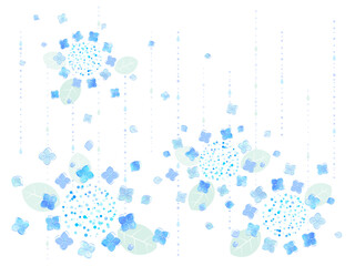 紫陽花の背景イラスト
