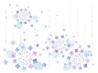 紫陽花の背景イラスト
