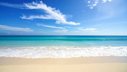 Obraz premium Tranquil beach scene under a vibrant sky