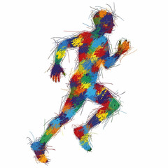 Obraz premium abstract runner