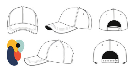 Modern baseball cap design fashionable headwear style apparel accessory