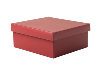 Red glitter gift box isolated on transparent background. Red gift box isolated on white background.