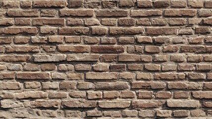 Fototapeta premium Textured brick wall with earthy tones. AI image