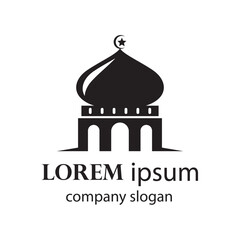 mosque logo silhouette illustration
