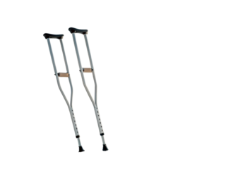 A Pair of Underarm Crutches Support and Recovery
