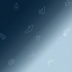 Abstract icons on gradient background represent business concepts
