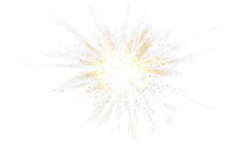 White powder explosion burst isolated on transparent background. Sparkler explosion bright light effects isolated on white background.