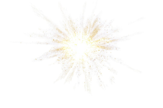 White powder explosion burst isolated on transparent background. Sparkler explosion bright light effects isolated on white background. - Powered by Adobe