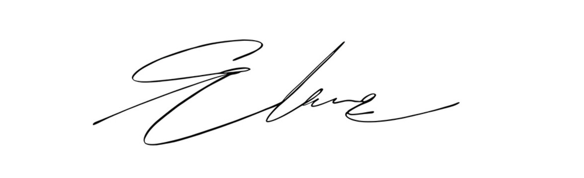 Handwritten signature on black background
