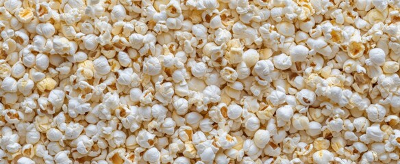 The delightful abundance of popcorn scattered across a textured surface.