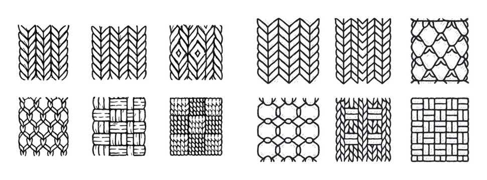 Knitting Patterns Sketches