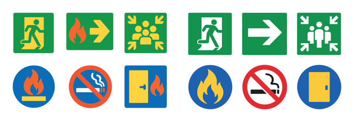 Fototapeta premium Fire Safety Icons