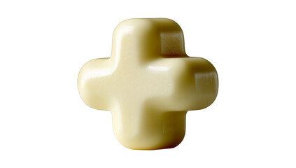 Obraz premium Creamy, light-yellow plus sign confectionery