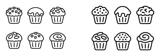 Minimalist Muffin Icons