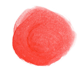 Circular red paint swirl with a centered spiral texture.
Ideal for abstract icons, logos, or creative compositions.  The simplicity and vividness make it versatile for various design applications.