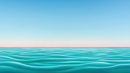 Fototapeta premium Summer gradient in the water, as the shallow turquoise blends into the deep blue of the ocean.