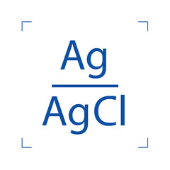Silver-silver chloride  Electrode sensor element, symbol