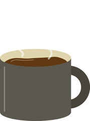 Illustration of hot coffee vector picture of mug vector for camping