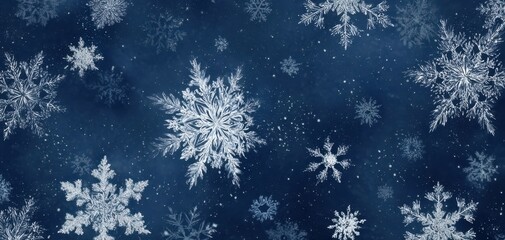 The mesmerizing beauty of snowflakes dancing in a winter sky.